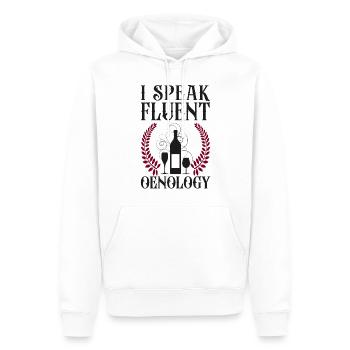 Sommelier Dégustation de vins i - Sweat à capuche Premium bio Homme - blanc - Devant - Nico (187cm)