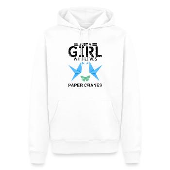 Design coloré Kirigami Origami - Sweat à capuche Premium bio Homme - blanc - Devant - Nico (187cm)