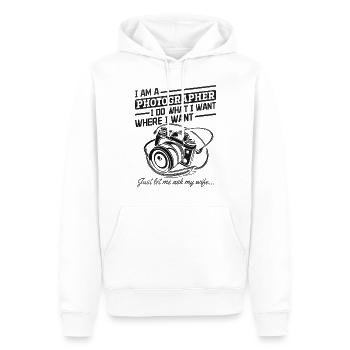 Kamerafotografie Ich bin ein Fotograf Lustiges - Männer Premium Bio Hoodie - Weiß - Vorne - Nico (187cm)