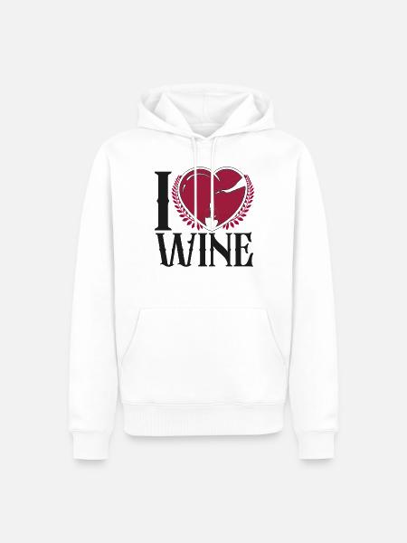 Sommelier Wine Drinking Tasting - Männer Premium Bio Hoodie - Weiß