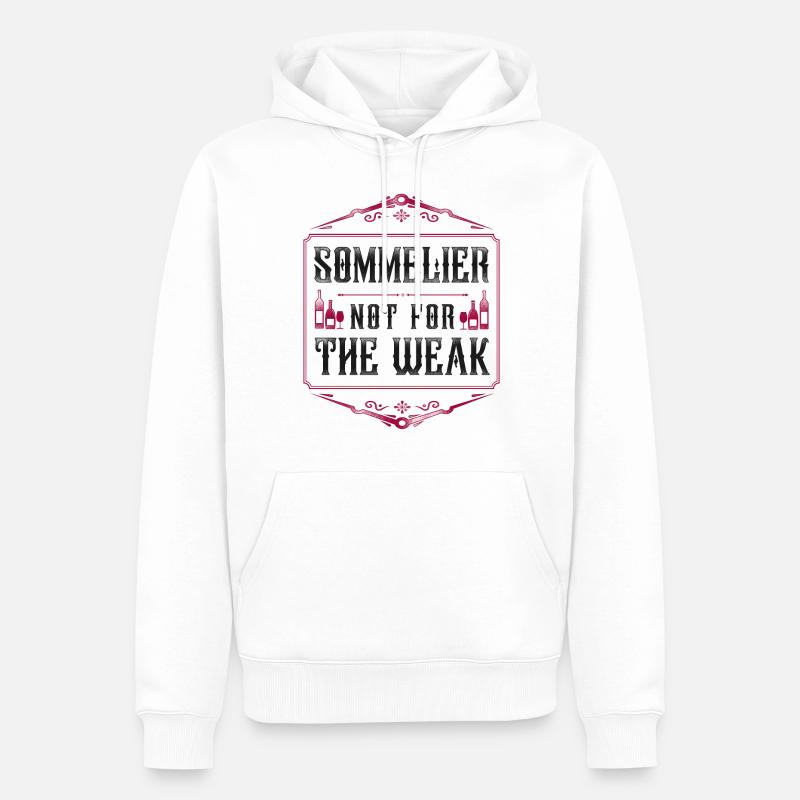 Sommelier Wine Drinking Tasting - Männer Premium Bio Hoodie - Weiß