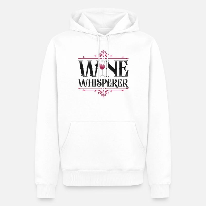 Sommelier Wine Drinking Tasting - Männer Premium Bio Hoodie - Weiß