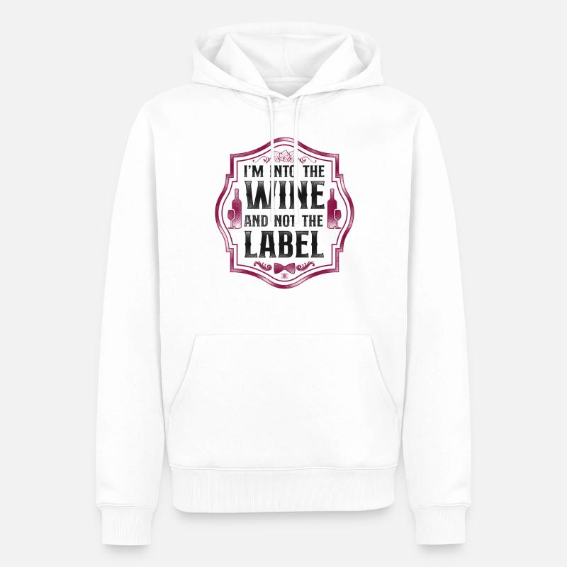 Sommelier Wine Drinking Tasting - Männer Premium Bio Hoodie - Weiß
