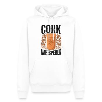 Dégustation de vin de sommelier - Sweat à capuche Premium bio Homme - blanc - Devant - Nico (187cm)