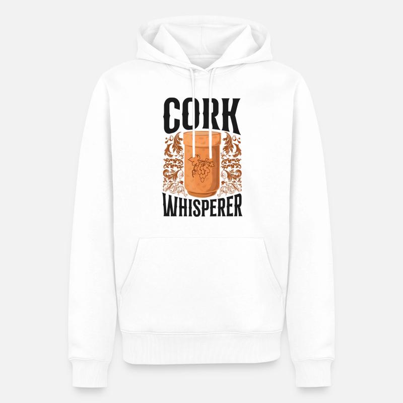 Sommelier Wine Drinking Tasting - Männer Premium Bio Hoodie - Weiß