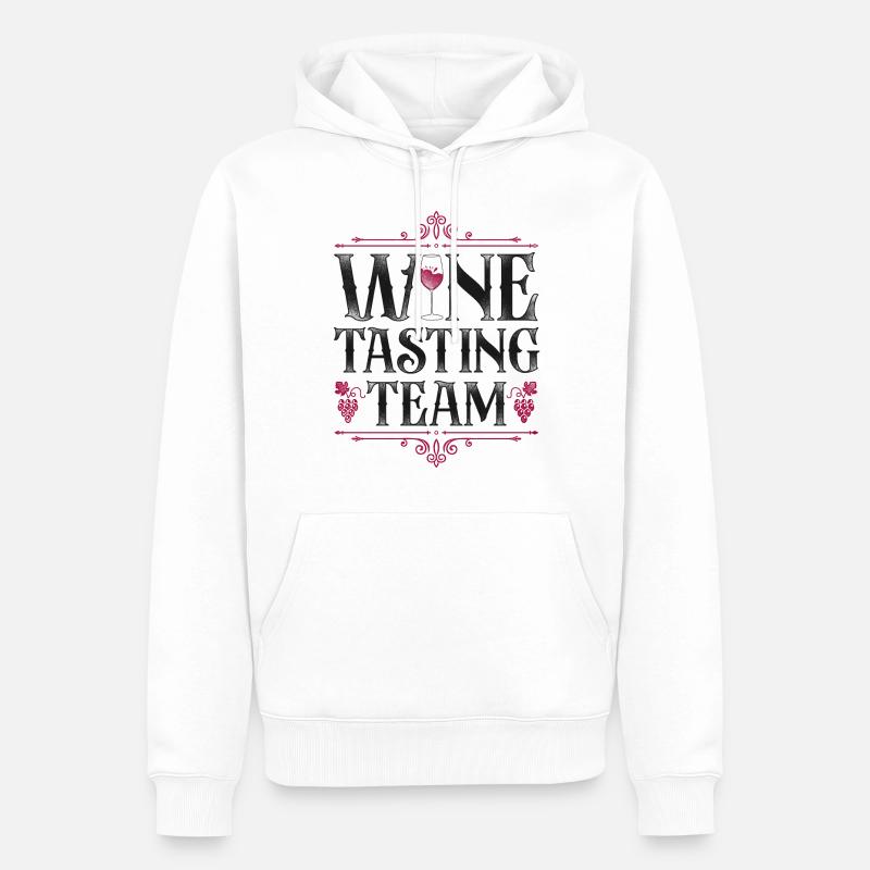 Sommelier Wine Drinking Tasting - Männer Premium Bio Hoodie - Weiß