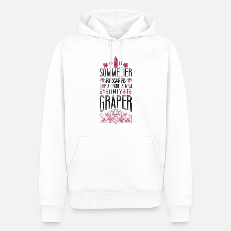 Sommelier Wine Drinking Tasting - Männer Premium Bio Hoodie - Weiß