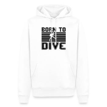 Plonger - Sweat à capuche Premium bio Homme - blanc - Devant - Nico (187cm)