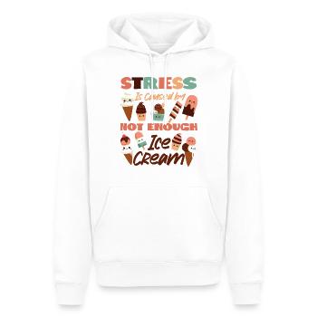 Ice Cream Cone Popsicle Stress Is - Men’s Premium Organic Hoodie - white - Front - Nico (187cm)