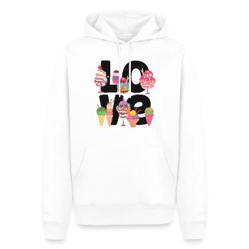 Ice Cream Cone Popsicle Love - Männer Premium Bio Hoodie - Weiß - Vorne - Nico (187cm)