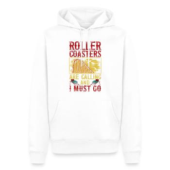 Roller Coaster Vintage Roller - Männer Premium Bio Hoodie - Weiß - Vorne - Nico (187cm)