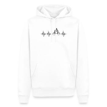 rythme cardiaque de dynamophilie - Sweat à capuche Premium bio Homme - blanc - Devant - Nico (187cm)