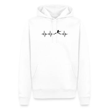 Fechten Herzschlag - Männer Premium Bio Hoodie - Weiß - Vorne - Nico (187cm)