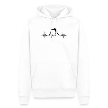 Boxen Herzschlag - Männer Premium Bio Hoodie - Weiß - Vorne - Nico (187cm)