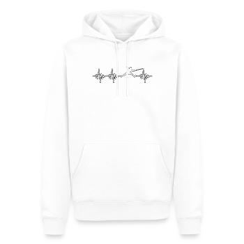 Fechten Herzschlag - Männer Premium Bio Hoodie - Weiß - Vorne - Nico (187cm)