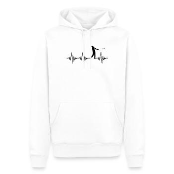 Golf Heartbeat - Men’s Premium Organic Hoodie - white - Front - Nico (187cm)