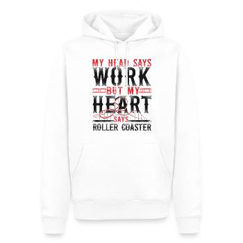 Roller Coaster Vintage My Head - Männer Premium Bio Hoodie - Weiß - Vorne - Nico (187cm)