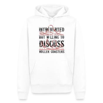 Roller Coaster Vintage Introverted - Männer Premium Bio Hoodie - Weiß - Vorne - Nico (187cm)