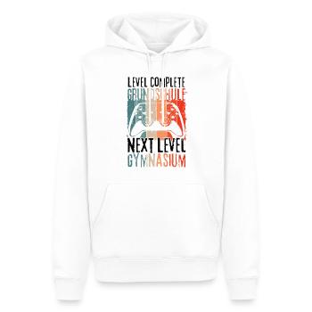 Level Complete Grundschule Einschulung Gymnasium - Männer Premium Bio Hoodie - Weiß - Vorne - Nico (187cm)