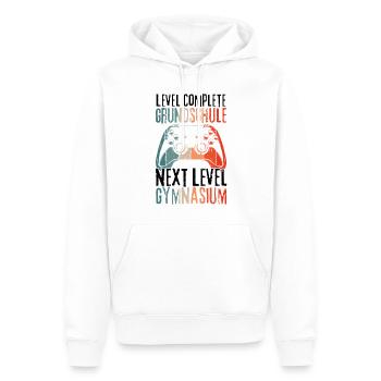 Level Complete Grundschule Einschulung Gymnasium - Männer Premium Bio Hoodie - Weiß - Vorne - Nico (187cm)