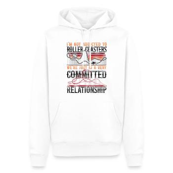 Roller Coaster Vintage Retro I'm - Männer Premium Bio Hoodie - Weiß - Vorne - Nico (187cm)