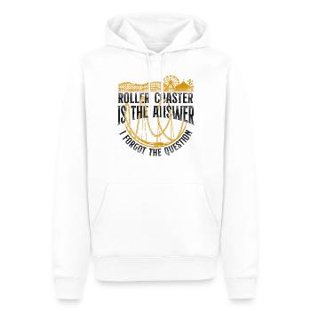 Roller Coaster Vintage Roller - Männer Premium Bio Hoodie - Weiß - Vorne - Nico (187cm)