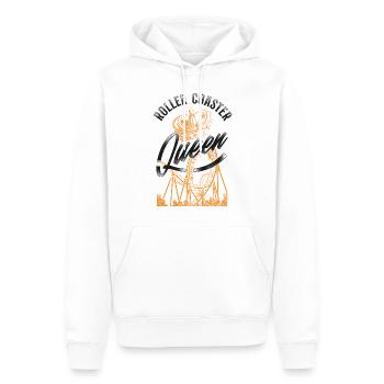 Montagnes russes Vintage Crown - Sweat à capuche Premium bio Homme - blanc - Devant - Nico (187cm)