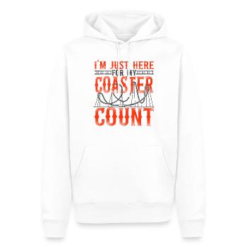 Roller Coaster Vintage I'm Just - Men’s Premium Organic Hoodie - white - Front - Nico (187cm)