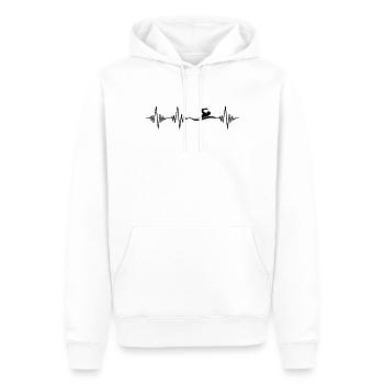 Schwimmen Herzschlag - Männer Premium Bio Hoodie - Weiß - Vorne - Nico (187cm)