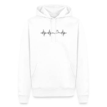 Schwimmen Herzschlag - Männer Premium Bio Hoodie - Weiß - Vorne - Nico (187cm)
