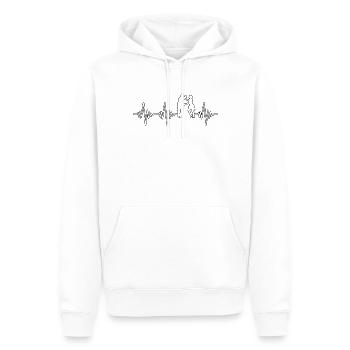 Tanzen Herzschlag - Männer Premium Bio Hoodie - Weiß - Vorne - Nico (187cm)