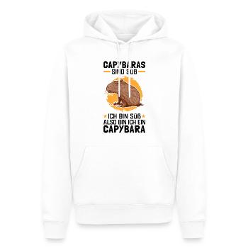 Capybaras sind süß Wasserschwein Capybara - Männer Premium Bio Hoodie - Weiß - Vorne - Nico (187cm)