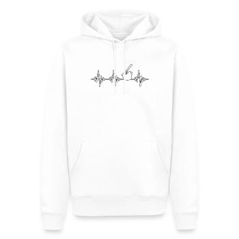 Rythme cardiaque de cuisson - Sweat à capuche Premium bio Homme - blanc - Devant - Nico (187cm)