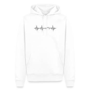 Auto Herzschlag - Männer Premium Bio Hoodie - Weiß - Vorne - Nico (187cm)
