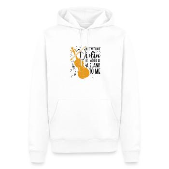Sans vie de violon Musique de violoniste vide - Sweat à capuche Premium bio Homme - blanc - Devant - Nico (187cm)