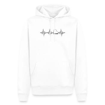 Klavier Piano Herzschlag - Männer Premium Bio Hoodie - Weiß - Vorne - Nico (187cm)