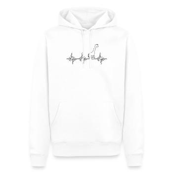 Giraffe Herzschlag - Männer Premium Bio Hoodie - Weiß - Vorne - Nico (187cm)