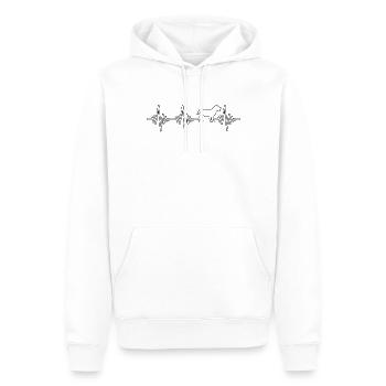 Battement de cœur de chien - Sweat à capuche Premium bio Homme - blanc - Devant - Nico (187cm)