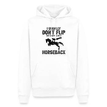 Conception de voûte et conception de chevaux de voûte - Sweat à capuche Premium bio Homme - blanc - Devant - Nico (187cm)