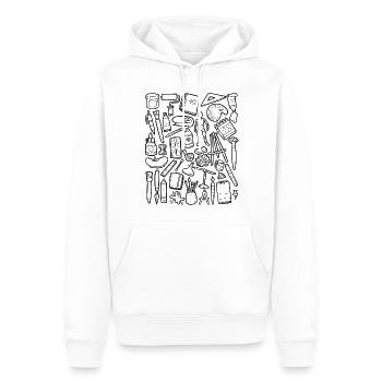 Art et créativité - Sweat à capuche Premium bio Homme - blanc - Devant - Nico (187cm)