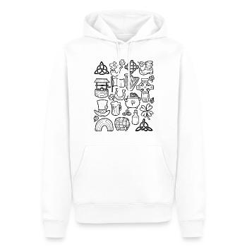 Irlande - Sweat à capuche Premium bio Homme - blanc - Devant - Nico (187cm)
