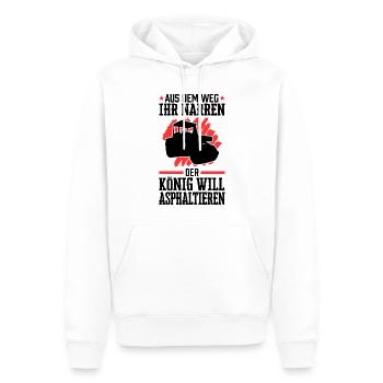 Asphaltbauer aus dem Weg Straßenbauer - Männer Premium Bio Hoodie - Weiß - Vorne - Nico (187cm)