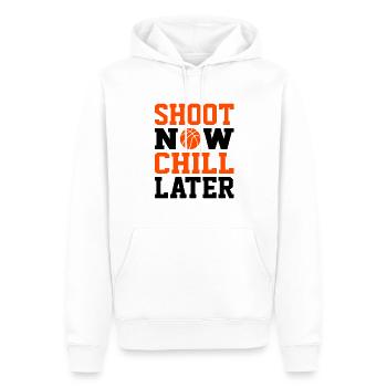 Basketball Shoot Now Chill Later Basketball Fan - Männer Premium Bio Hoodie - Weiß - Vorne - Nico (187cm)