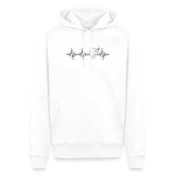 Koala Herzschlag - Männer Premium Bio Hoodie - Weiß - Vorne - Nico (187cm)