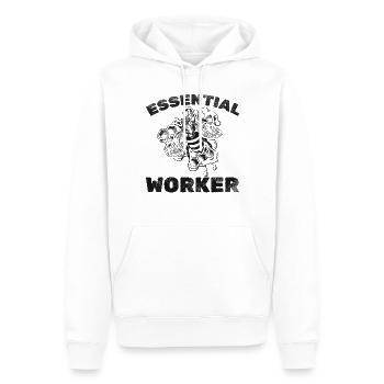Essential Worker beekeepers work honey bees - - Men’s Premium Organic Hoodie - white - Front - Nico (187cm)