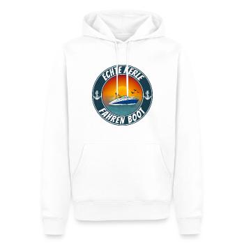Echte Kerle Fahren Boot - Männer Premium Bio Hoodie - Weiß - Vorne - Nico (187cm)
