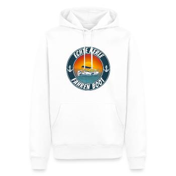 Echte Kerle Fahren Boot - Männer Premium Bio Hoodie - Weiß - Vorne - Nico (187cm)