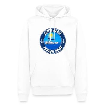 Echte Kerle Fahren Boot - Männer Premium Bio Hoodie - Weiß - Vorne - Nico (187cm)