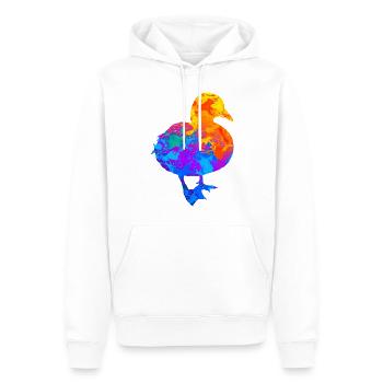Canard Canard Colvert Enterich Silhouette Cadeau - Sweat à capuche Premium bio Homme - blanc - Devant - Nico (187cm)