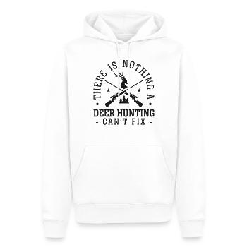 Chasseur de cerfs de cerfs de Chevreuil il y a - Sweat à capuche Premium bio Homme - blanc - Devant - Nico (187cm)